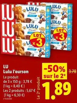Lidl LU Lulu l'ourson offre