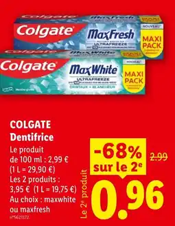 Lidl Colgate Dentifrice offre