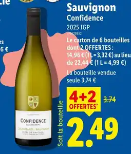 Lidl Confidence Sauvignon offre