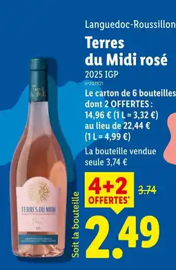 Lidl Terres du Midi rosé offre