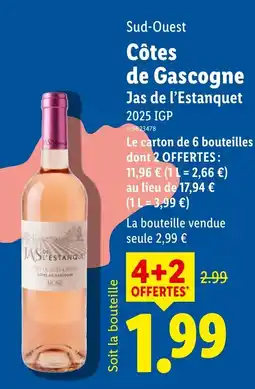 Lidl Jas de l'estanquet sud côtes de gascogne offre