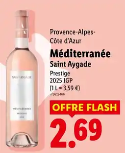 Lidl Saint Aygade Méditerranée Prestige offre