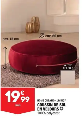 ALDI Coussin de Sol en Velours offre
