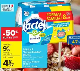 Carrefour Market Lactel lait u.h.t format familial offre
