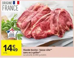 Carrefour Market Viande bovine : basse côte offre