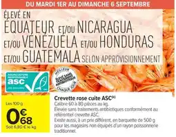 Carrefour Market Crevette rose cuite ASC offre