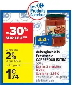 Carrefour Market CARREFOUR EXTRA Aubergines à la Provençale offre