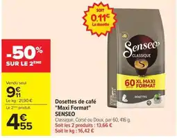 Carrefour Market Senseo Dosettes de café offre