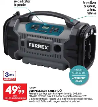ALDI Compresseur Sans Fil offre