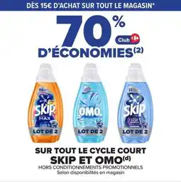 Carrefour Market Skip Omo sur tout le cycle court offre