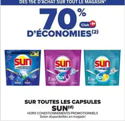 Carrefour Market Sun sur toutes les capsules offre