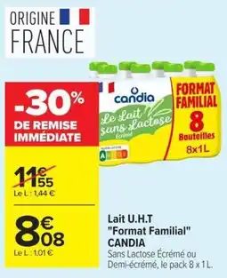 Carrefour Market CANDIA Lait U.H.T offre