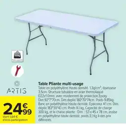 Carrefour Market ARTIS Table Pliante multi-usage offre