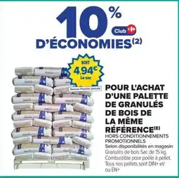 Carrefour Market Granulés de bois offre