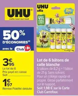 Carrefour Market UHU colle tout sur tout offre