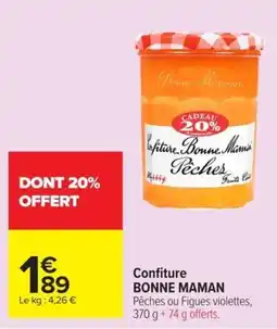 Carrefour Market BONNE MAMAN Confiture Pêches offre