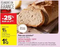 Carrefour Market Pain aux céréales offre
