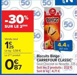 Carrefour Market Biscuits Bingo offre