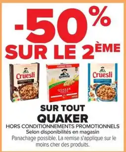 Carrefour Market Quaker offre