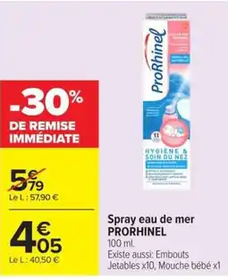 Carrefour Market ProRhinel Spray eau de mer offre
