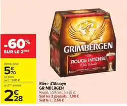 Carrefour Market GRIMBERGEN Bière d'Abbaye offre