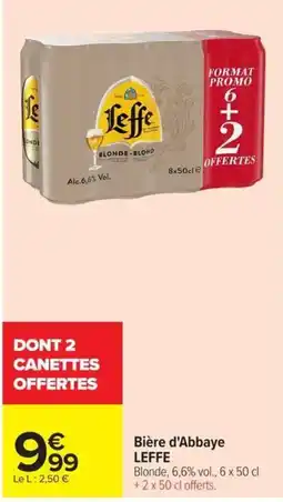 Carrefour Market LEFFE Bière d'Abbaye offre