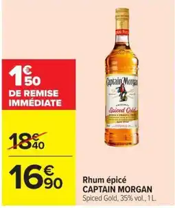 Carrefour Market Captain Morgan Rhum épice offre