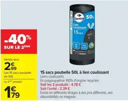 Carrefour Market Essential sacs poubelle offre