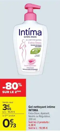 Carrefour Market Intima Gel lavant intime quotidien offre