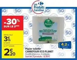 Carrefour Market Eco Planet Papier toilette offre
