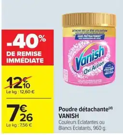 Carrefour Market Vanish Poudre détachante offre