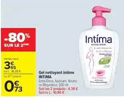 Carrefour Market Intima Gel nettoyant intime offre