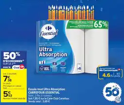Carrefour Market Essential Essuie-tout Ultra Absorption offre