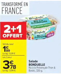 Carrefour Market BONDUELLE Salade Riz à la Provençale Thon & Basilic offre