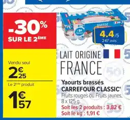 Carrefour Market Carrefour Classic' Yaourts brassés offre