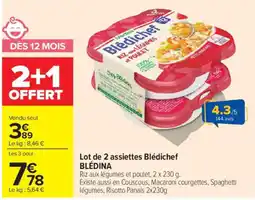 Carrefour Market Blédichef Riz aux légumes et poulet offre