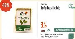 La Vie Claire TAIFUN Tofu basilic bio offre
