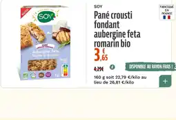 La Vie Claire SOY Pané crousti fondant aubergine feta romarin bio offre