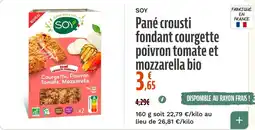 La Vie Claire SOY Pané crousti fondant courgette poivron tomate et mozzarella bio offre