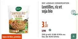 La Vie Claire SOY Lentilles, riz et soja bio offre