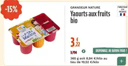 La Vie Claire Grande Nature Yaourts aux fruits bio offre