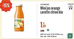 La Vie Claire VITAMONT Mini jus orange carotte citron bio offre