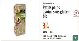 La Vie Claire Schnitzer Petits pains avoine sans gluten bio offre