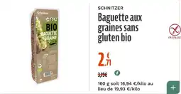 La Vie Claire Schnitzer Baguette aux graines sans gluten bio offre