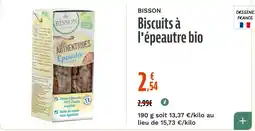 La Vie Claire Bisson Biscuits à l'épeautre bio offre