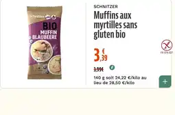 La Vie Claire Schnitzer Muffins aux myrtilles sans gluten bio offre