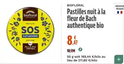 La Vie Claire BIOFLORAL Pastilles nuit à la fleur de Bach offre
