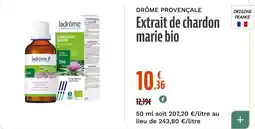 La Vie Claire Drôme ProvenÇale extrait de chardon marie bio offre