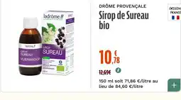 La Vie Claire Drôme provençale sirop de sureau offre