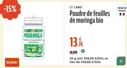 La Vie Claire LT LABO Poudre de feuilles de moringa bio offre